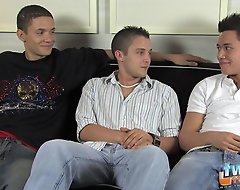 Michael, Ty and Trevin Nills are getting together for a hot jerkoff session, they each take out there dicks and compare the, as soon as they are naked