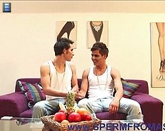 Creampie action with glam twinks